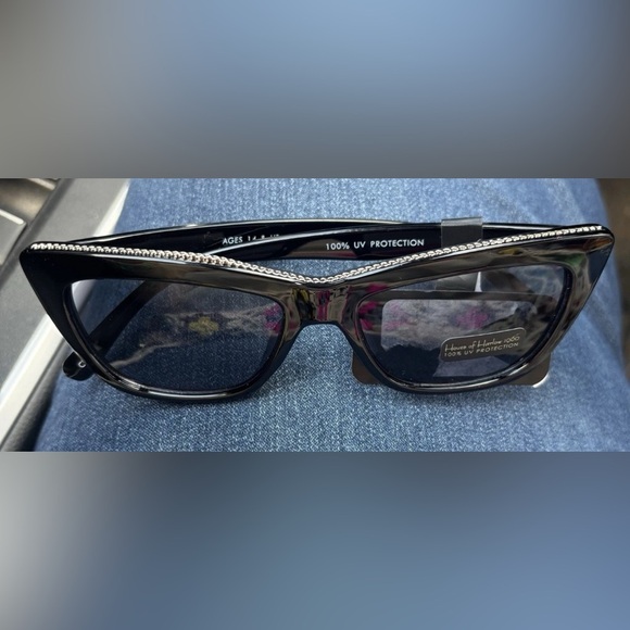 House Of Harlow Black Cat Eye Sunglasses New 100% UV Protection - Picture 1 of 7